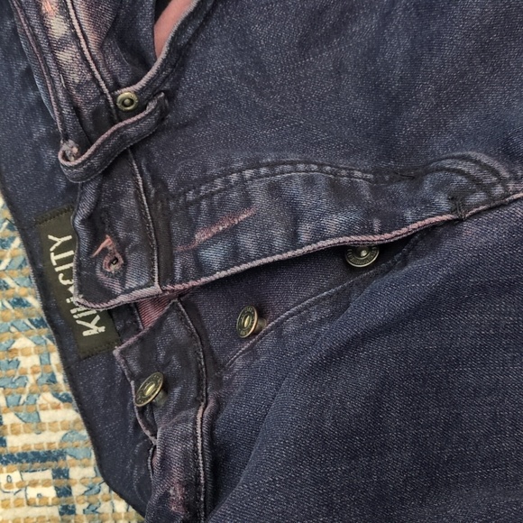 Kill City Purple Dyed Denim Jeans Indie Style - Picture 12 of 15